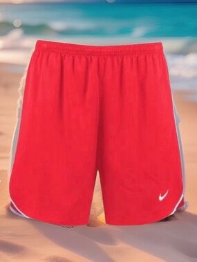 Nike Men’s Size L Dri-FIT Laser V Men's Athletic Shorts. Red/white trim. NWT.